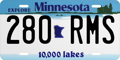 MN license plate 280RMS