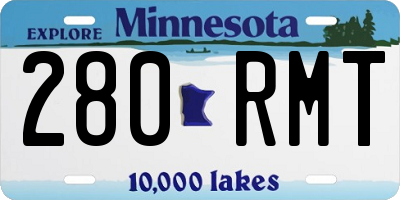 MN license plate 280RMT