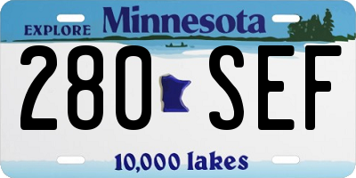 MN license plate 280SEF