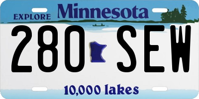 MN license plate 280SEW