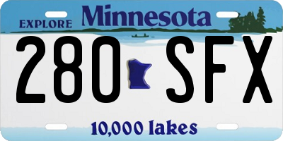 MN license plate 280SFX