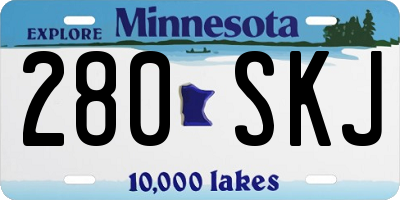 MN license plate 280SKJ