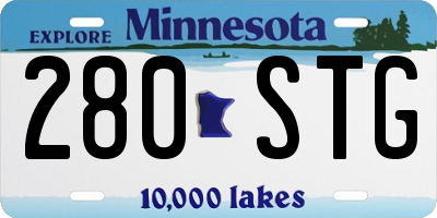 MN license plate 280STG