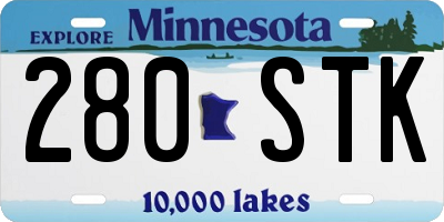 MN license plate 280STK