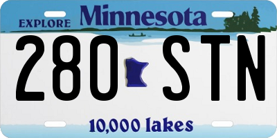 MN license plate 280STN