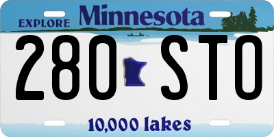 MN license plate 280STO