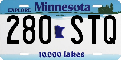 MN license plate 280STQ