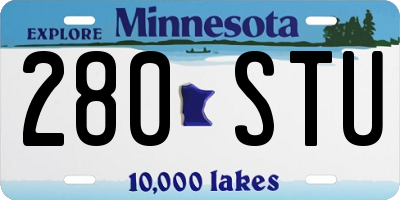 MN license plate 280STU