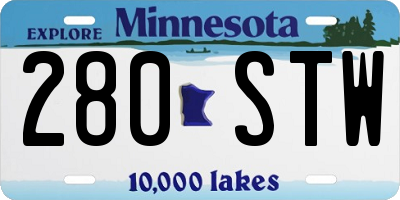 MN license plate 280STW