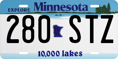 MN license plate 280STZ
