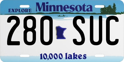 MN license plate 280SUC