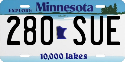MN license plate 280SUE