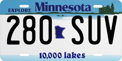 MN license plate 280SUV