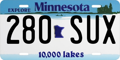 MN license plate 280SUX