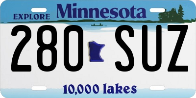 MN license plate 280SUZ