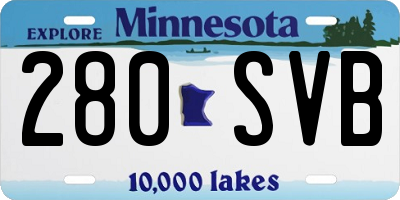 MN license plate 280SVB