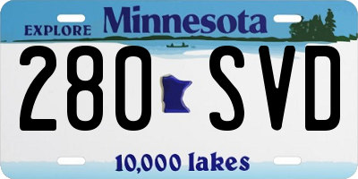 MN license plate 280SVD