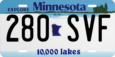 MN license plate 280SVF