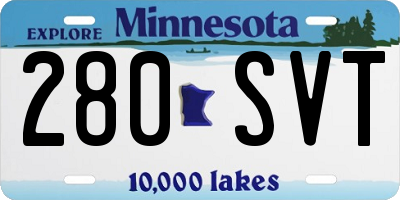 MN license plate 280SVT
