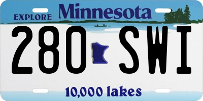 MN license plate 280SWI