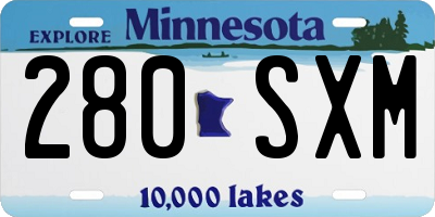 MN license plate 280SXM