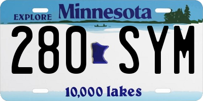 MN license plate 280SYM