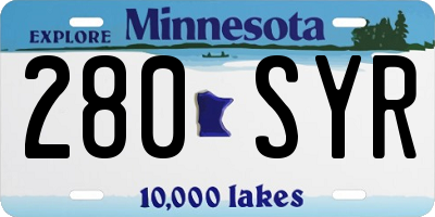 MN license plate 280SYR
