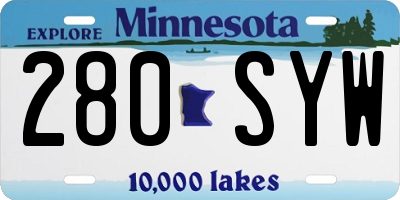 MN license plate 280SYW