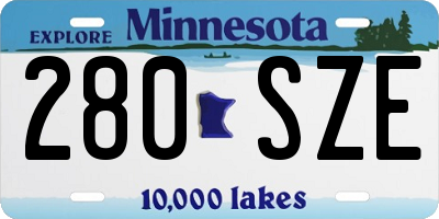 MN license plate 280SZE