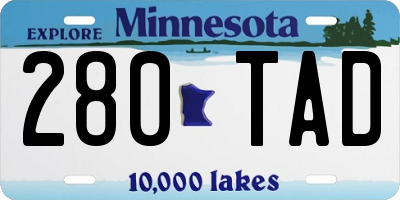 MN license plate 280TAD