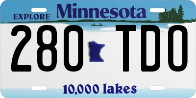 MN license plate 280TDO