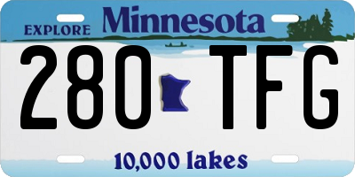 MN license plate 280TFG