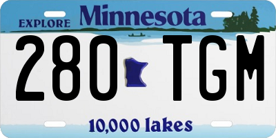 MN license plate 280TGM