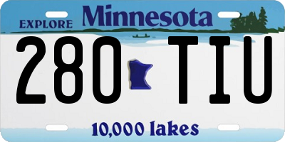 MN license plate 280TIU