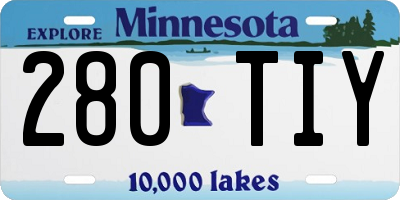 MN license plate 280TIY