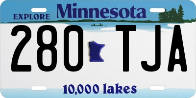 MN license plate 280TJA