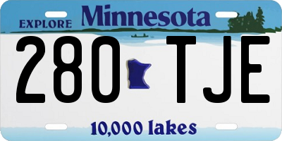 MN license plate 280TJE