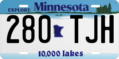 MN license plate 280TJH