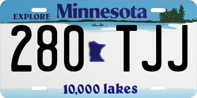 MN license plate 280TJJ