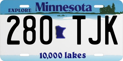 MN license plate 280TJK