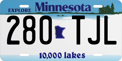 MN license plate 280TJL