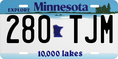 MN license plate 280TJM