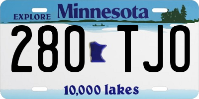 MN license plate 280TJO
