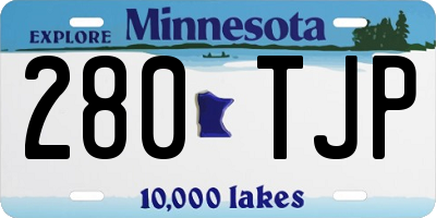 MN license plate 280TJP
