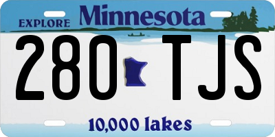 MN license plate 280TJS