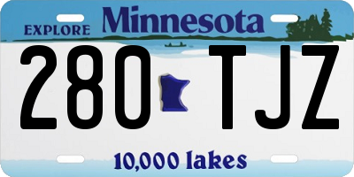 MN license plate 280TJZ