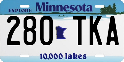 MN license plate 280TKA