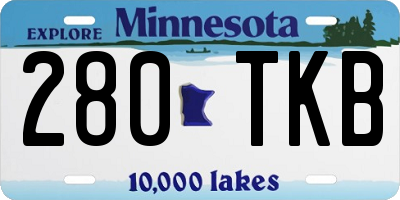 MN license plate 280TKB
