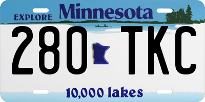 MN license plate 280TKC