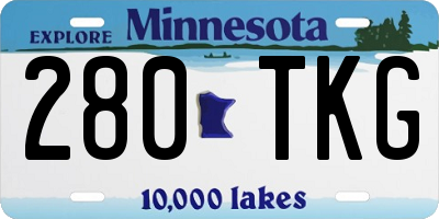 MN license plate 280TKG